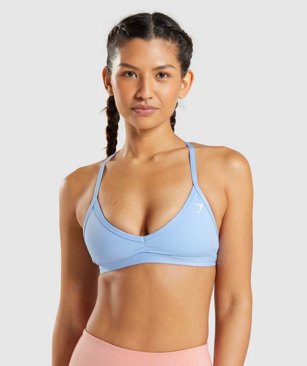 Damske Športové Podprsenky Gymshark Minimal Siva Modre | SP2731568